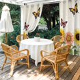 thumbnail image 3 of Summer Sunflower Butterfly Outdoor Curtains for Patio, Country Vintage Yellow Red Flower Leaf Waterproof Outside Curtains Privacy Blackout Curtain for Porch Pergola Cabana, 2 Panel 54W x 84L Inch, 3 of 9