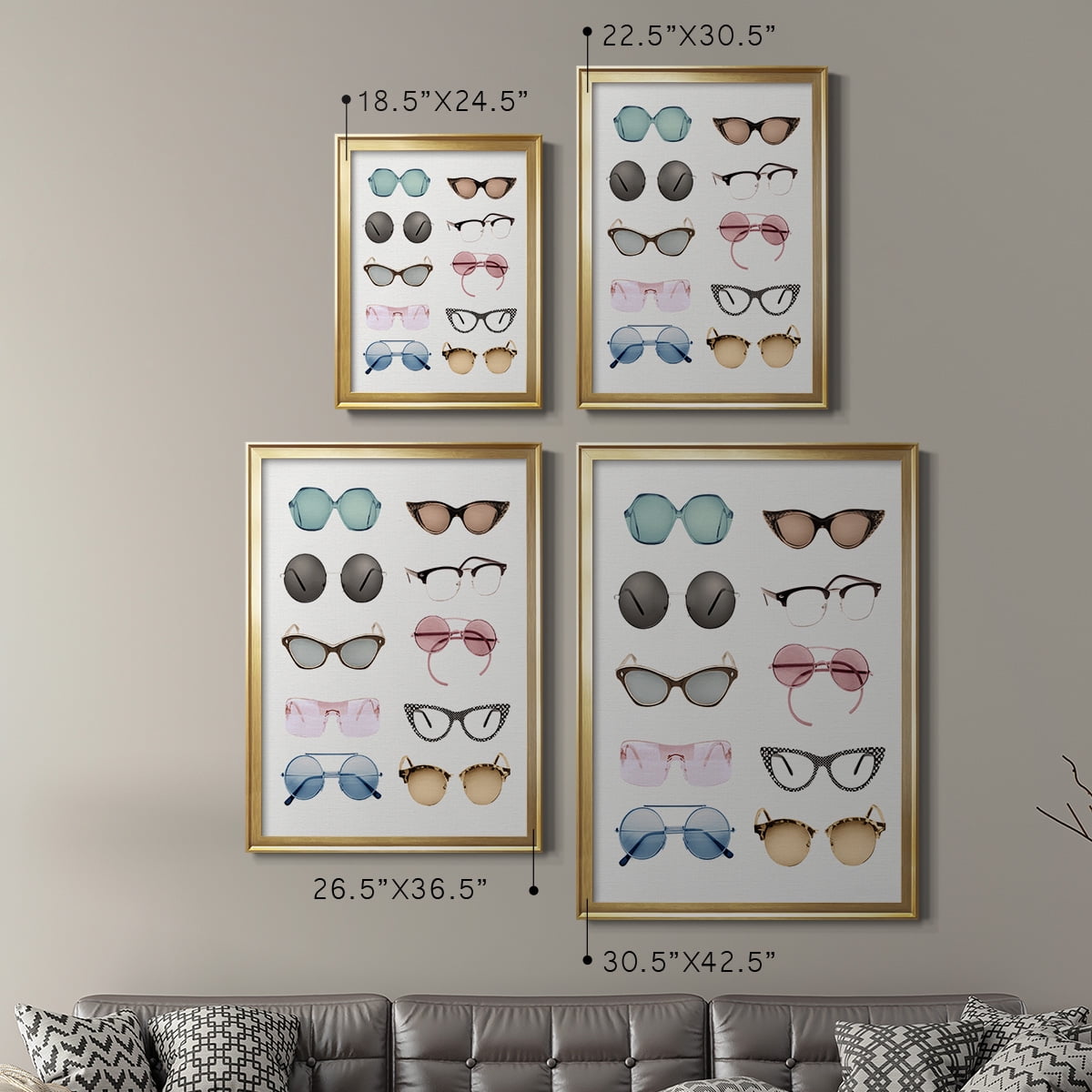 Vintage Glasses II Premium Classic Framed Print - Ready to Hang