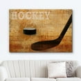 thumbnail image 2 of wall26 Canvas Print Wall Art Vintage Retro Hockey Stick on Wood Panels Sports Athletes Photography Modern Art Contemporary Scenic Urban Multicolor for Living Room, Bedroom, Office - 16"x24", 2 of 5