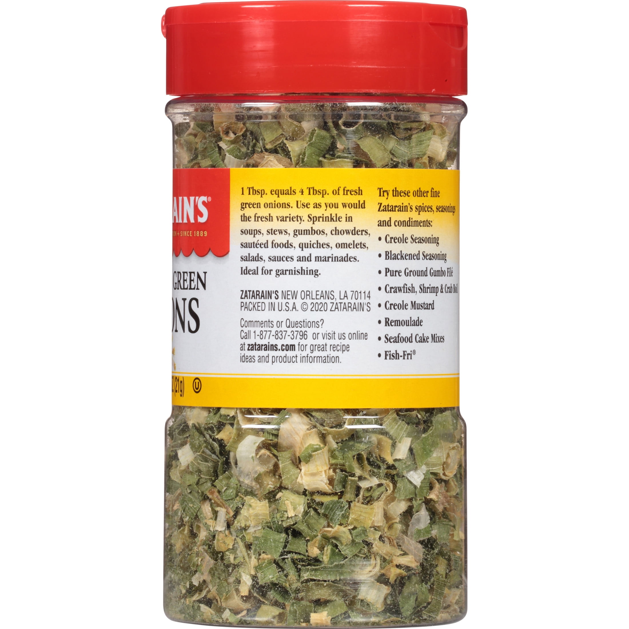 Zatarain's Kosher Chopped Green Onions, 0.75 oz Bottle