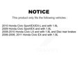 thumbnail image 2 of Kugel Front Rear Wheel Bearing and Hub Assembly Kit for Car Honda Civic - Left Right Side (Driver Passenger) K70-101625, 2 of 8