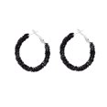 thumbnail image 2 of Heliisoer Vintage Minimalist Inlaid Diamond Metal Flash Gift Full Diamond Earring Micro Inlaid Diamond, 2 of 2