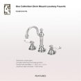 thumbnail image 4 of Water Creation 8.25" Lever Handles Brass Faucet in Silver & Chrome, 4 of 6
