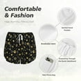 thumbnail image 4 of Balery Gold Dog Paw Pattern Women's Running Shorts with Liner 2 Pockets Elastic Workout Athletic Gym Yoga Shorts-Small, 4 of 7