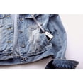 thumbnail image 5 of Chaqueta vaquera corta con capucha y manga larga azul claro, 5 of 5