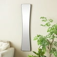 thumbnail image 2 of DecMode 9" x 45" Black Tall Abstract Wall Mirror, 2 of 9