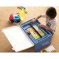 thumbnail image 3 of Basicwise QI003430.B Kids Portable Fold-Able Plastic Lap Tray, Blue and White, 3 of 6