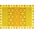 thumbnail image 1 of Ahgly Company Indoor Rectangle Abstract Yellow Contemporary Area Rugs, 4' x 6', 1 of 4