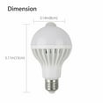 thumbnail image 3 of Motion Sensor Light Bulb- 2 Pack  7W Motion Activated Dusk to Dawn Security LED Bulb;E27 Soft White  Auto On/Off Indoor Outdoor, 3 of 7