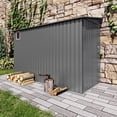 thumbnail image 6 of Vigo huseeo 4x9FT Metal Lean To Shed with Window & Lockable Door, Outdoor Storage Shed for Backyard Garden (Gray), 6 of 9