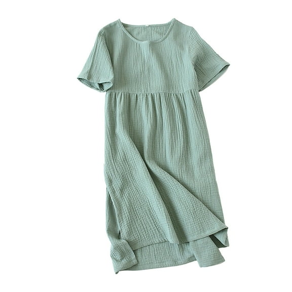 WCJM Up To 50% Off Women Nightgowns & Sleepshirts Pajama Set For Women Cotton Women Nightgowns & Sleepshirts Green,M