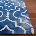thumbnail image 4 of Safavieh Dip Dye Lairos Distressed Wool Area Rug, Blue/Ivory, 2'6" x 4', 4 of 12