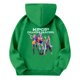 thumbnail image 4 of Moonsky Sudadera con capucha y cordón HUNTRX, estampado de grupo de chicas coreanas, jersey corto, suave y cómodo, top de manga larga para primavera y otoño. Verde 140, 4 of 5