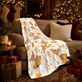 thumbnail image 3 of Whimsical Autumn Deer Leaves Pattern, Cozy Friendship Quote Scene, Warm Flannel Blanket for Living Room and Reading Nook, Art Lovers Thanksgiving Gift, Artistic Home Decor, 3 of 9
