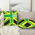 thumbnail image 7 of Throw Pillow Covers Set of 2 Jamaica Jamaican Kingdom Flag Soft Square Couch Decorative Pillow Covers for Living Room Bed 16"x16", 7 of 7