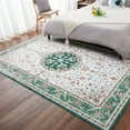 thumbnail image 3 of Junovo Boho Rug Non Slip Bedroom Rug Vintage Area Rugs for Living Room,5'x8',Green, 3 of 7