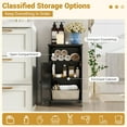 thumbnail image 6 of CZMJY Bathroom Storage Cabinet, Freestanding Wooden Single Door Side Floor Organizer with Adjustable Shelf, Small Bathroom Cabinet for Small Spaces, Living Room (Black), 6 of 10