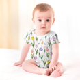 thumbnail image 3 of Watercolor Tulips Bees Butterflies Onesie Bodysuit for Baby Boy Girl Colorful Floral Boho Short Sleeve Bodysuit T-Shirt Cotton, 3 of 7