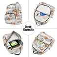 thumbnail image 5 of FORMRS Mini Backpack Purse for Women Travel Daypack Casual Shoulder Bag, Orange Snow Houses, 5 of 7
