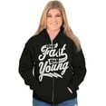 thumbnail image 4 of Live Fast Die Young Novelty Rebel Zip Up Hoodie Men's Women's Brisco Brands X, 4 of 6