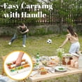 thumbnail image 3 of Large Snackle Box Container, 9+1 Big Space, Portable Divided Serving Tray with Lid & Handle, Charcuterie Board Snack Box for Flight, Veggie Tray for Outdoor, Perfect for Gift Giving, 3 of 7