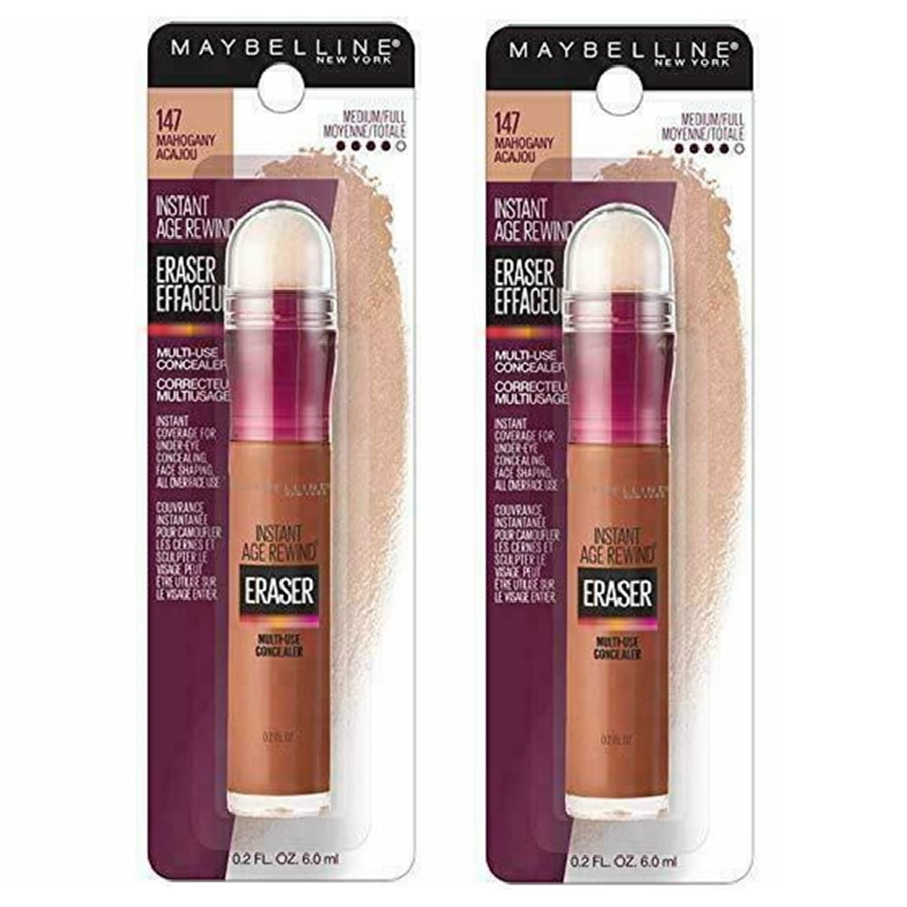 Maybelline New York Instant Age Rewind Instant Eraser Concealer in Mahogany 147, Pack of 2