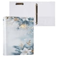 thumbnail image 3 of WOBOGO White Background with Snowflakes File Folders Extra Large Capacity to Hold 200 Sheets of Documents Hard Shell Ring Binder for School Home Office, 3 of 10