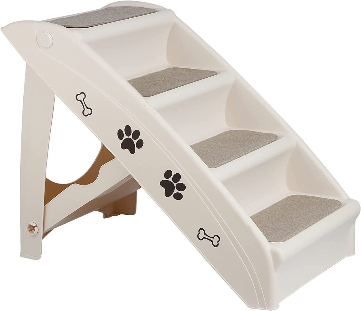 BalyFovin Folding Pet Stairs for IndoorOutdoor Home and Vehicle Safe and Durable Pet Steps