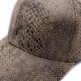 thumbnail image 7 of Jiibva Snakeskin-Leather Baseball Cap Unisex Casual Dad-Hat Adjustable Snapback for Women Men Street Trend Casual Sunscreen Caps, 7 of 7