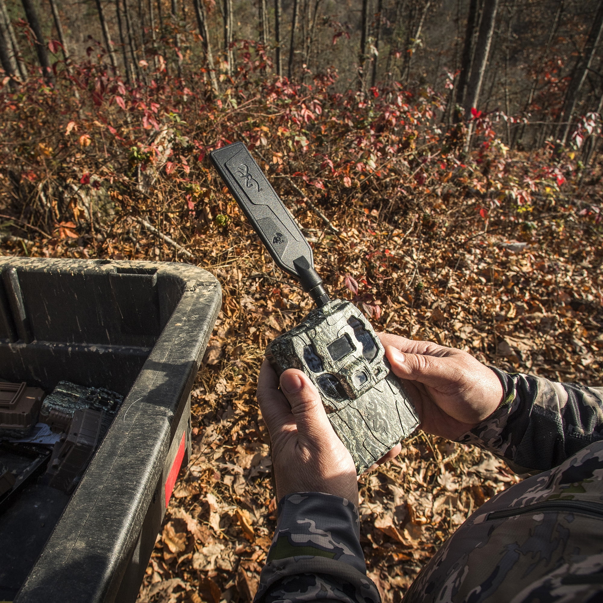 Browning Trail Camera Defender Wireless Pro Scout Max HD AI 46MP Bundle with Li-Ion Battery Power Pack and Card Reader (3 Items)