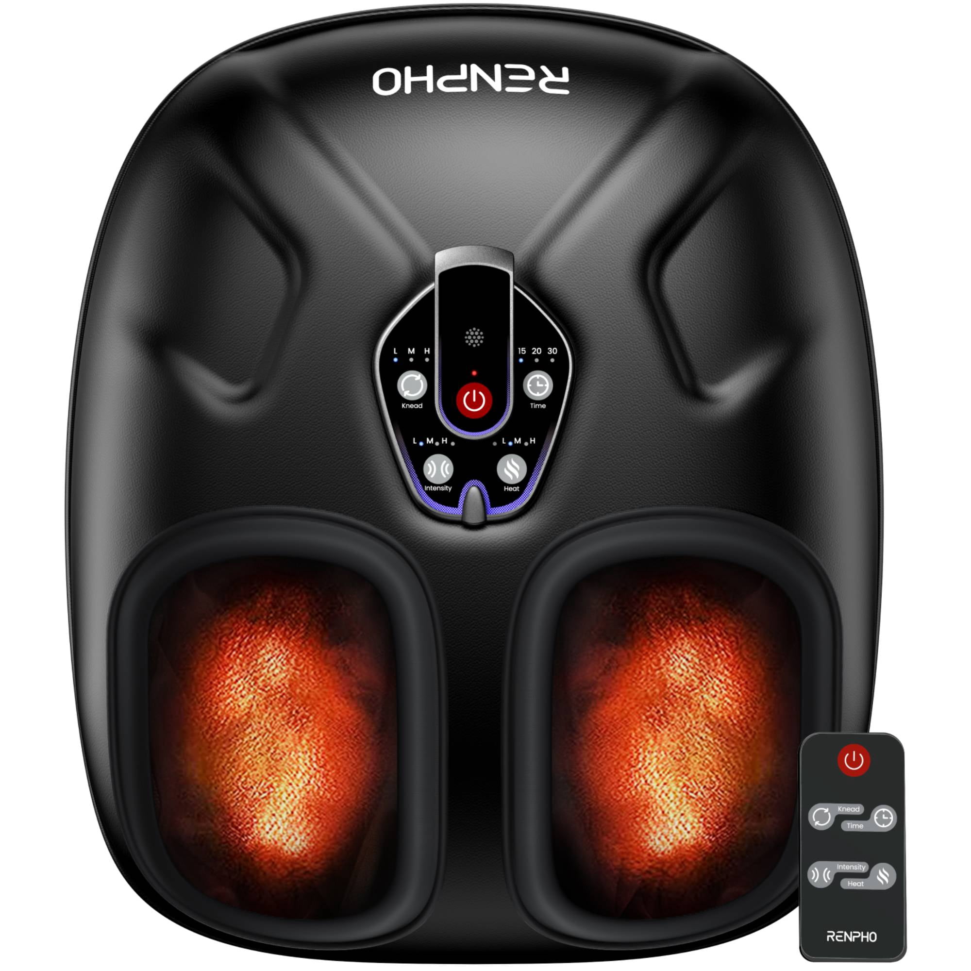 RENPHO Foot Massager with Heat Shiatsu Foot Massager Machine for Neuropathy Pain and 10 Air Compression, Fsa Hsa Eligible, Gifts for Women Men
