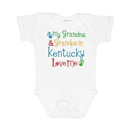 

Inktastic Kentucky Grandma Grandpa Loves Me Gift Baby Boy or Baby Girl Bodysuit