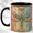 Black, variant on Ornate Dragonfly Coffee Mug, Garden Insect Mug, Ceramic 11 oz
