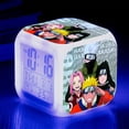 thumbnail image 4 of Despertador LED intermitente de figura de Anime Naruto, luz táctil colorida, Sasuke, relojes digitales, juguete de noche para niños, regalos de navidad, 4 of 4