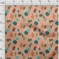 thumbnail image 2 of oneOone Cotton Jersey Peach Fabric Leaves Artistic Craft Projects Decor Fabric Printed By The Yard 58 Inch Wide, 2 of 4