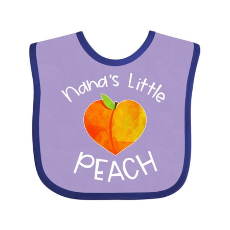 

Inktastic Nana s Little Peach Cute Peach Heart Gift Baby Boy or Baby Girl Bib