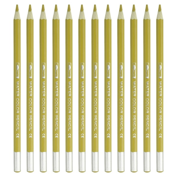 Lápiz de acuarela Uxcell para mezclar, colorear, dibujar bocetos, pintar, 12 piezas, dorado