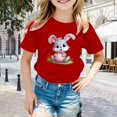 thumbnail image 2 of Tanghaowl Easter Shirts for Boys Girls Easter Children's Cute Rabbit Easter Egg Casual T Shirt Girls Size 6 Clothes, 2 of 4