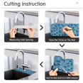 thumbnail image 5 of Yayeee Faucet Mat for Kitchen Sink 30" Diatomite Long Splash Guard Pad, Blue Forest Cat Pattern, 5 of 7