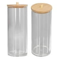 thumbnail image 4 of Contenedores de almacenamiento de hisopos Jadeshay Dispensador de almohadillas cosméticas Transparente, 4 of 12