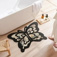 thumbnail image 4 of Zhourta Floor Mat 12x16 Inch Non Slip Absorbent Unique Butterfly Shape Decorative Waterproof Rug for Bathroom Kitchen Entryway, 4 of 6