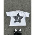 thumbnail image 4 of Camiseta holgada con estampado de retrato de dibujos animados de moda callejera estadounidense para mujer, estilo gótico Y2k, estilo harajuku, informal, versátil, de manga corta, 4 of 4