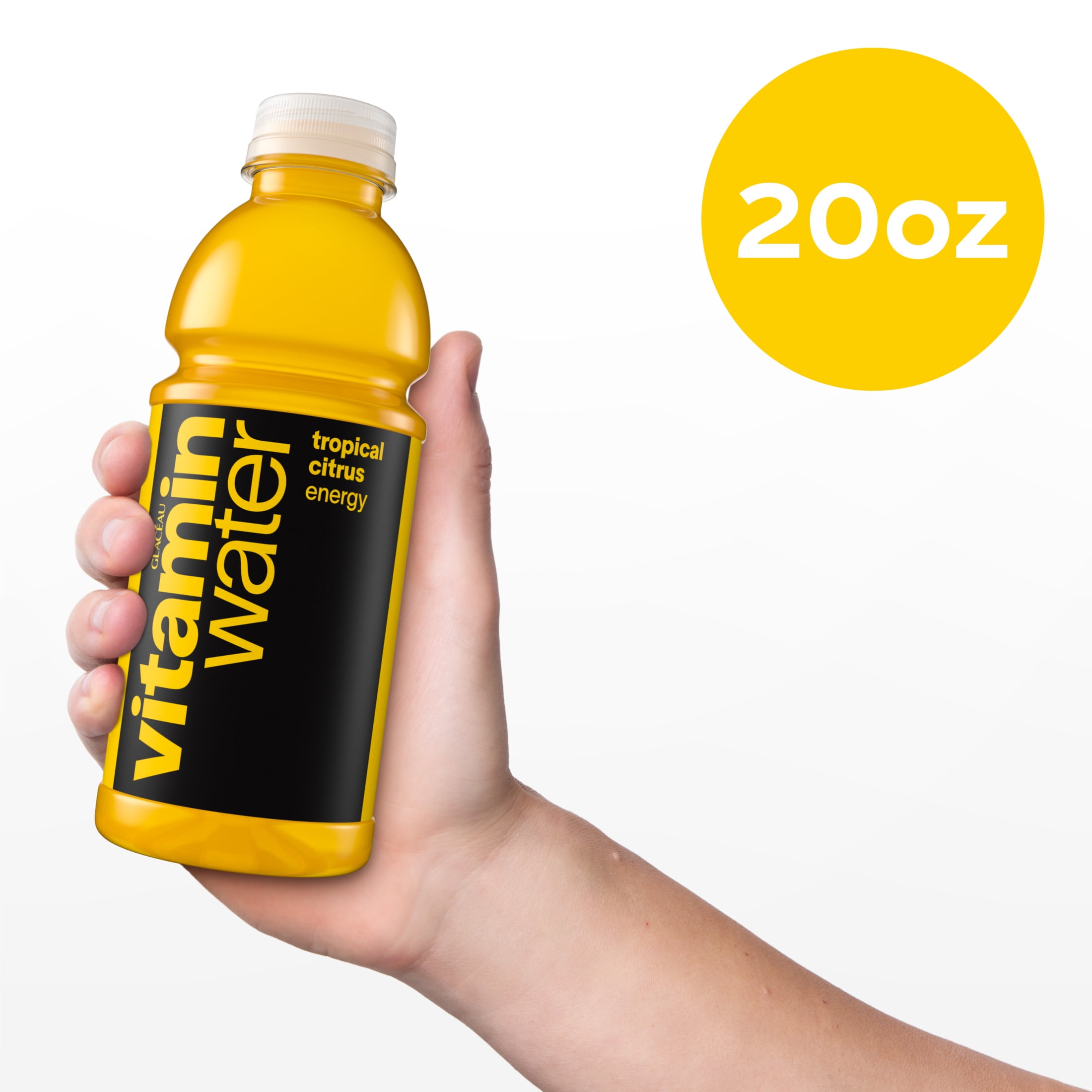 vitaminwater Energy Tropical Citrus Flavored Water Beverage Bottle, 20 fl oz