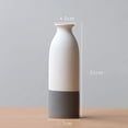 thumbnail image 4 of Ceramic Vase, Handmade Modern Ceramic Vase For Flowers, Tall Vases Set For Home Office Decoration, White Vases Bottom Gray, 2 Pcs, 4 of 6