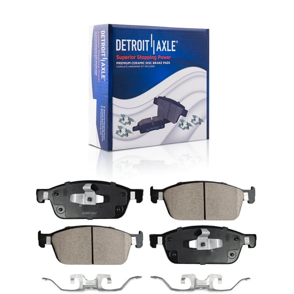 Detroit Axle - Front Brake Pads for Ford 2015-2019 Focus Lincoln MKC, Ceramic Brake Pads with Hardware 2016 2017 2018 Replacement