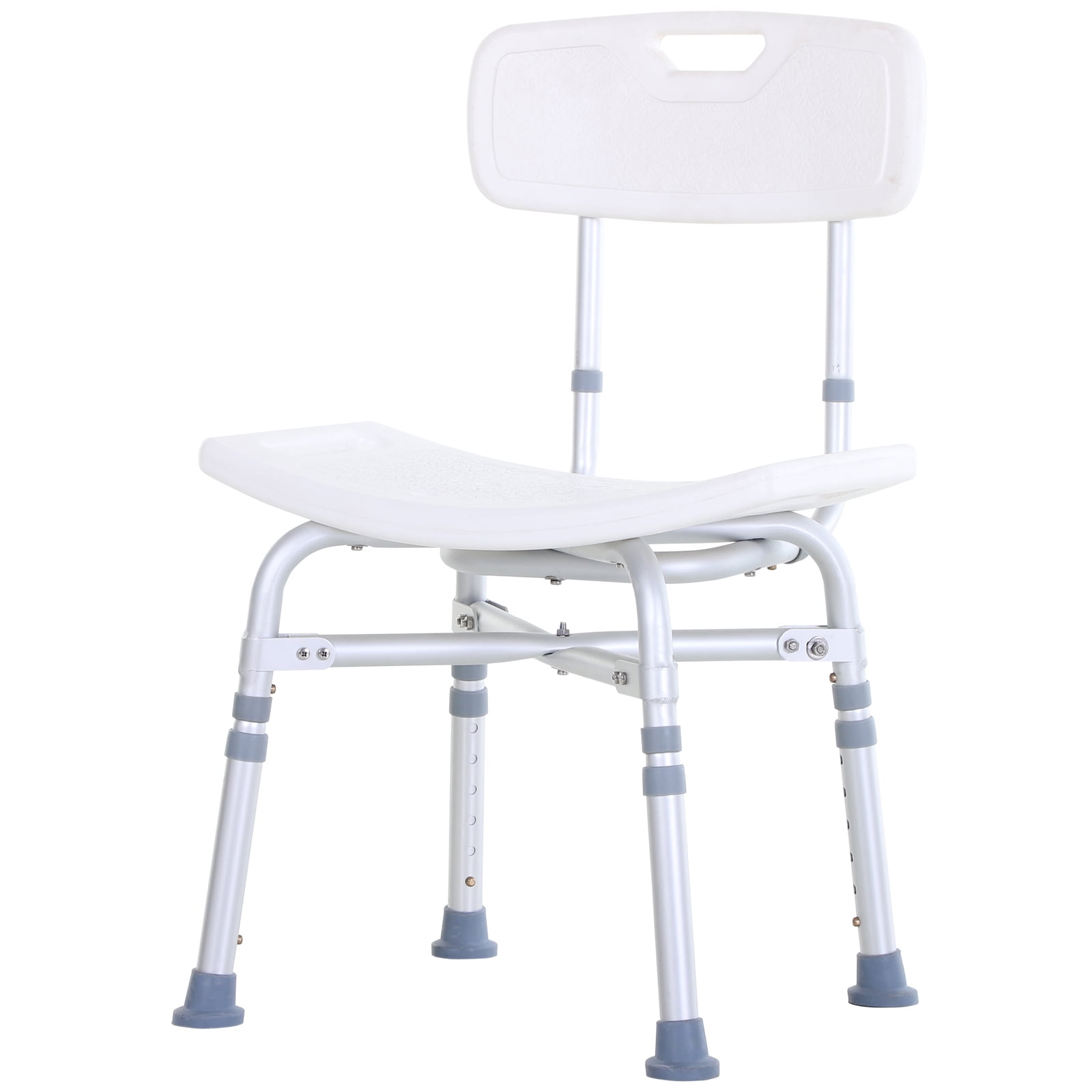 5Level Adjustable Aluminum Bath Stool Spa Shower Chair w/ NonSlip Feet, Handle For The