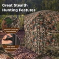 thumbnail image 4 of GVN Tent,82 Inch Tall Hunting Blind 270° One Way See Through Ground Tent for 3-4 People, 4 of 8