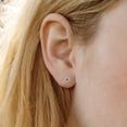 thumbnail image 3 of SZUL Women's 1/2 Carat TW Tanzanite and Diamond Bezel Set Earrings 10K Yellow Gold, 3 of 4