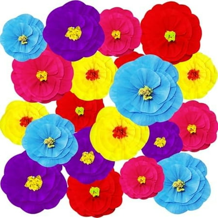 20Pcs Colorful Tissue Paper Pom Poms Fiesta 3D Paper Flowers Mexican Flowers for Cinco De Mayo Party Wedding Birthday Home Wall Decorations$$Electronics Accessories