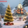 thumbnail image 3 of Metal Hanging Christmas Tree Wind Spinner - Festive Garden Decoration with Cheerful Reindeer Design for Holiday Spirit in Yard, 3 of 7